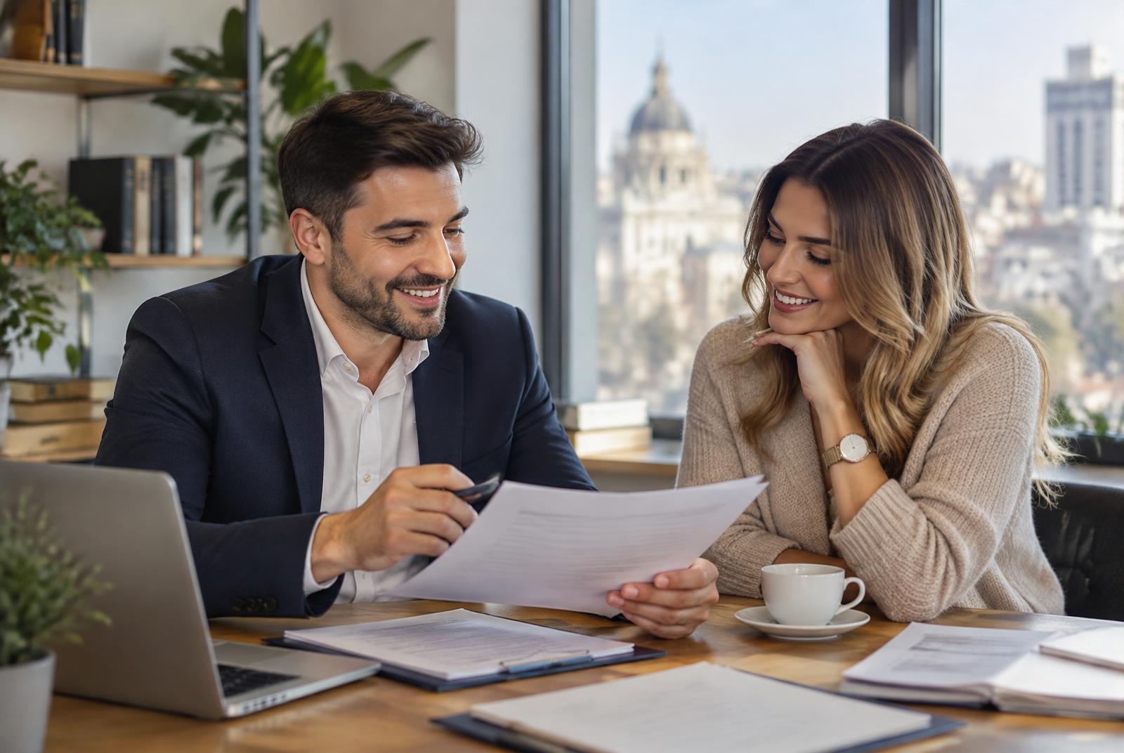 Consultant NextWave discutând relaxat cu un client